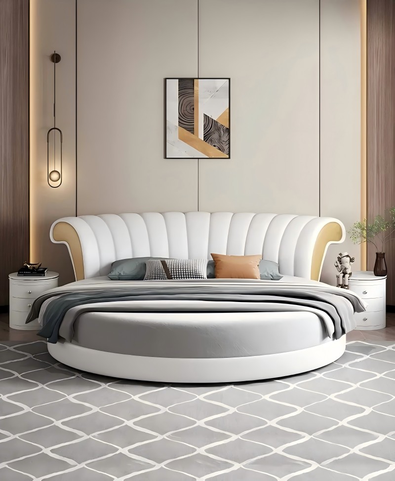 Light luxury round bed