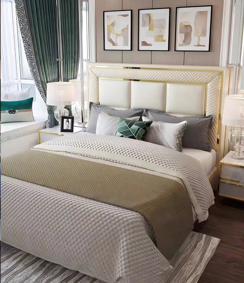 luxury leather bed